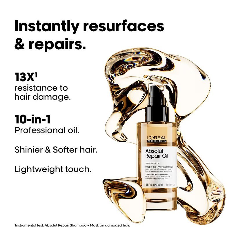 L'Oreal Professionnel Absolut Repair 10-in-1 Multi-Benefit Hair Serum For Dry And Damaged Hair - Image 2