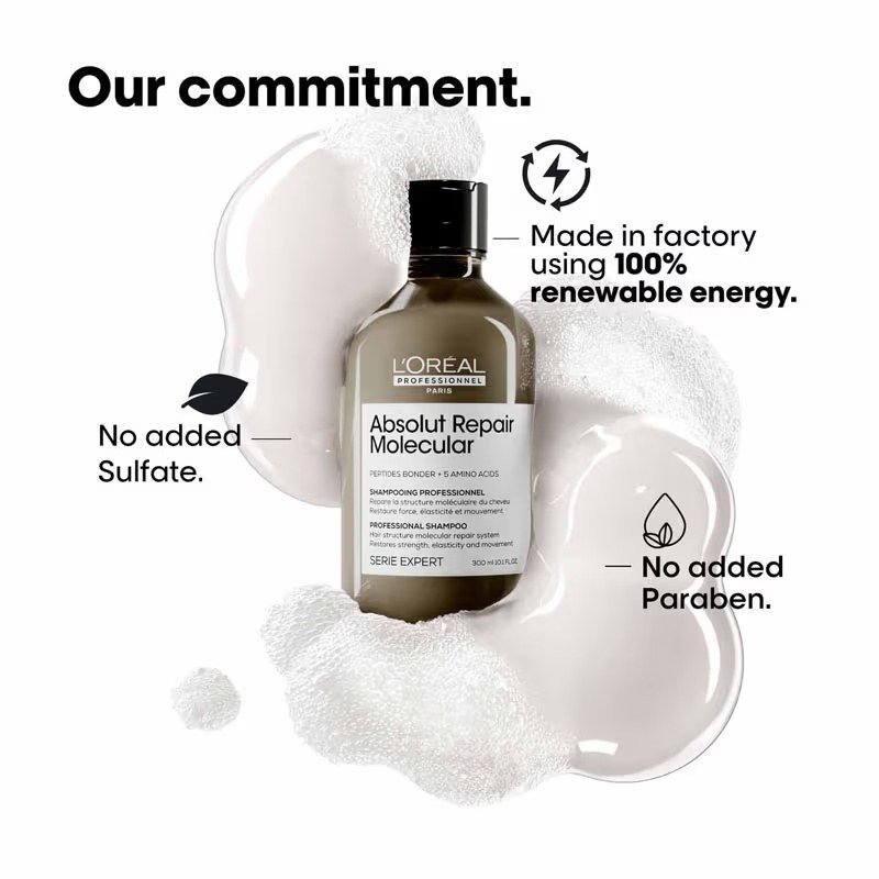 L'Oreal Professionnel Absolut Repair Molecular Sulfate-Free Deep Repair Shampoo For Very Damaged Hair - Image 8