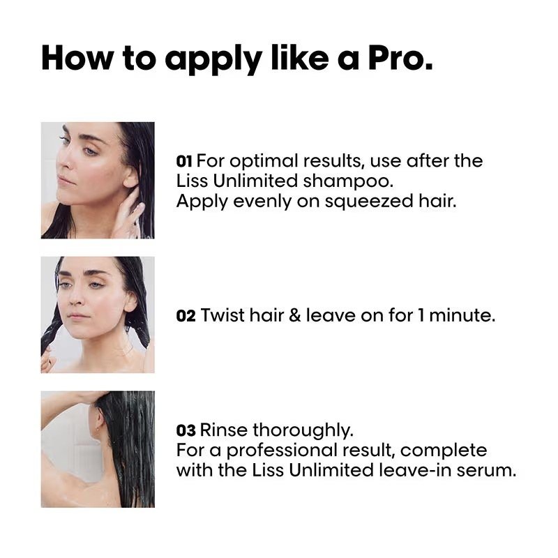 L'Oreal Professionnel Liss Unlimited Mask for Frizzy & Unruly Hair With Pro-Keratin - Image 5